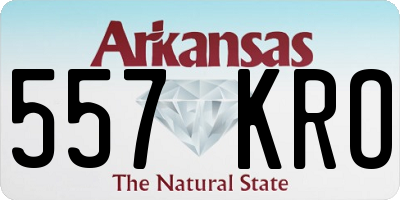 AR license plate 557KRO