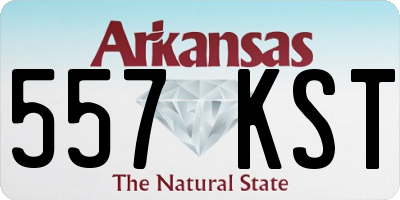 AR license plate 557KST