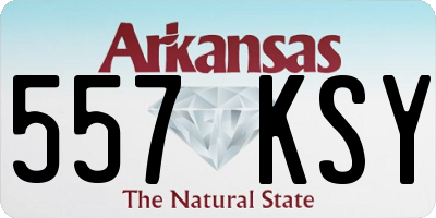 AR license plate 557KSY