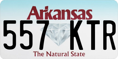 AR license plate 557KTR