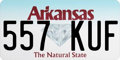 AR license plate 557KUF