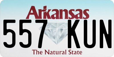 AR license plate 557KUN