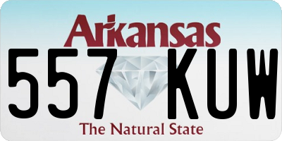 AR license plate 557KUW