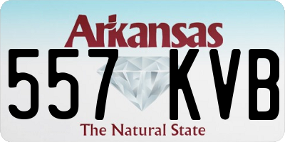 AR license plate 557KVB