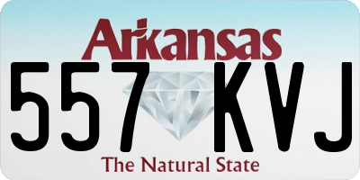 AR license plate 557KVJ
