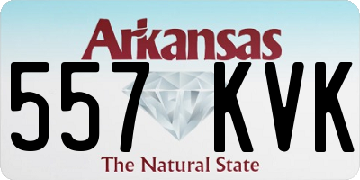 AR license plate 557KVK