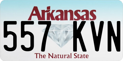 AR license plate 557KVN