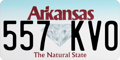 AR license plate 557KVO
