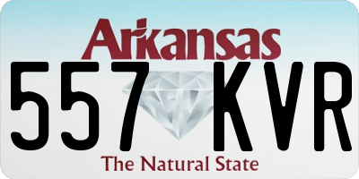 AR license plate 557KVR
