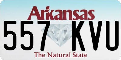 AR license plate 557KVU