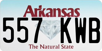 AR license plate 557KWB
