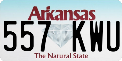 AR license plate 557KWU