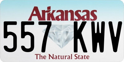 AR license plate 557KWV