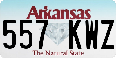 AR license plate 557KWZ