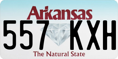 AR license plate 557KXH