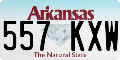 AR license plate 557KXW