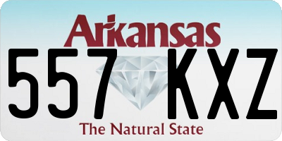 AR license plate 557KXZ