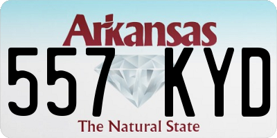 AR license plate 557KYD