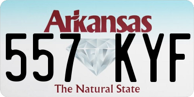AR license plate 557KYF