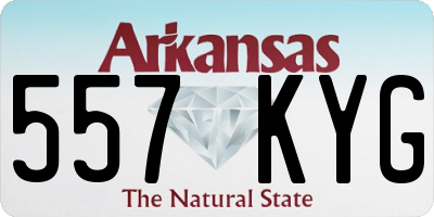 AR license plate 557KYG