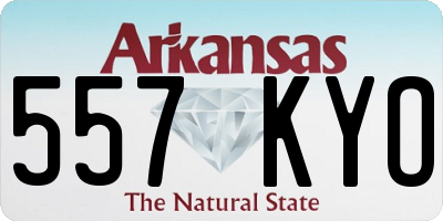 AR license plate 557KYO