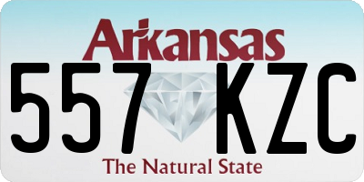 AR license plate 557KZC