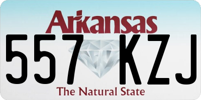 AR license plate 557KZJ