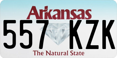 AR license plate 557KZK