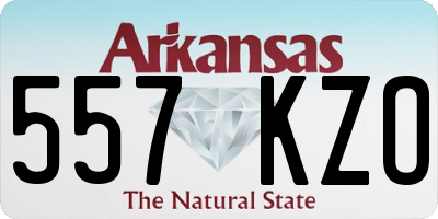 AR license plate 557KZO