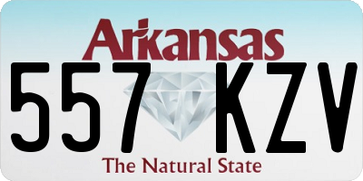 AR license plate 557KZV