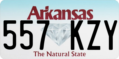 AR license plate 557KZY