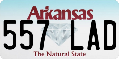 AR license plate 557LAD