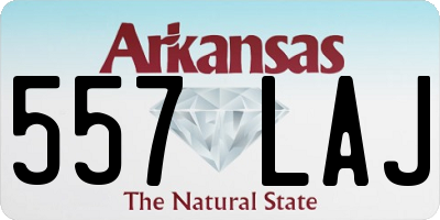 AR license plate 557LAJ