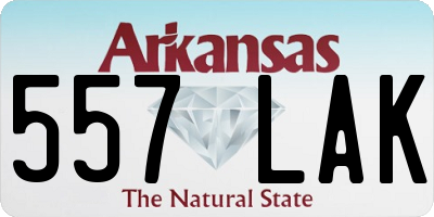 AR license plate 557LAK