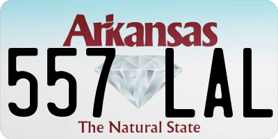 AR license plate 557LAL