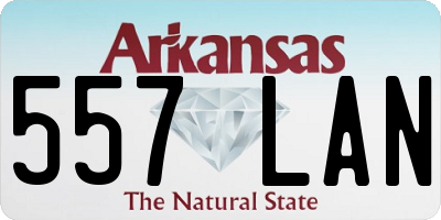 AR license plate 557LAN