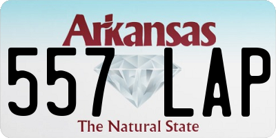 AR license plate 557LAP