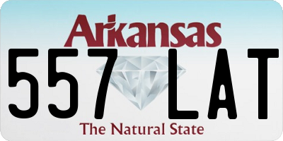 AR license plate 557LAT