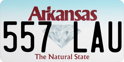 AR license plate 557LAU