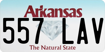 AR license plate 557LAV