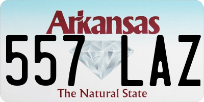 AR license plate 557LAZ