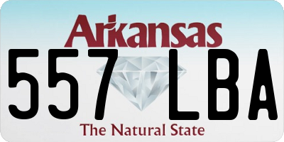 AR license plate 557LBA