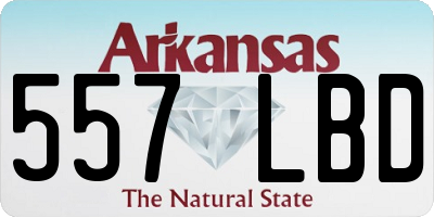 AR license plate 557LBD