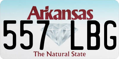 AR license plate 557LBG