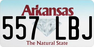 AR license plate 557LBJ