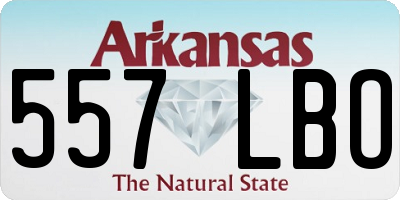 AR license plate 557LBO
