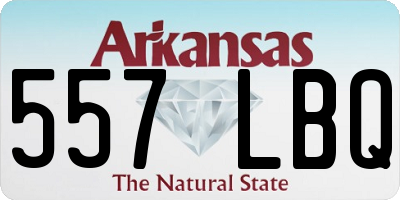 AR license plate 557LBQ
