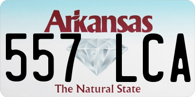 AR license plate 557LCA