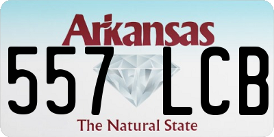 AR license plate 557LCB