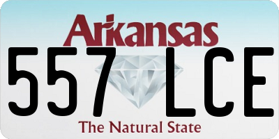 AR license plate 557LCE